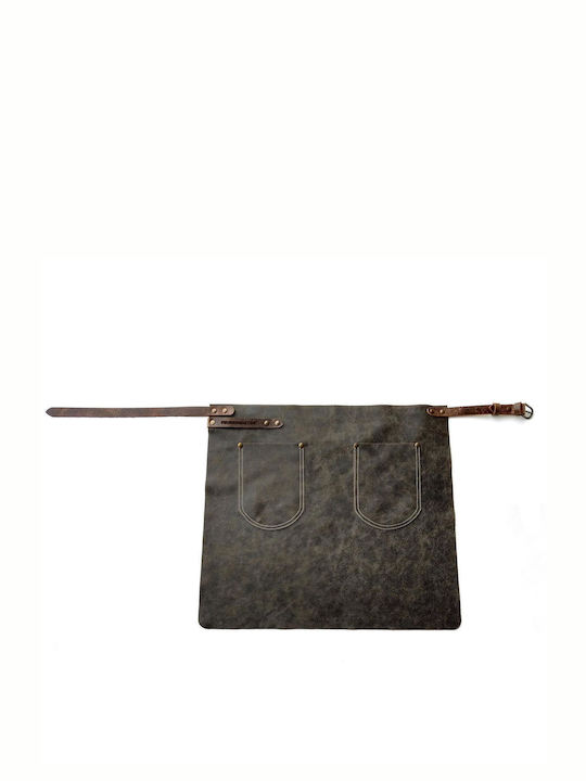 Feuermeister Premium Short Leather Grill Apron Feuermeister Antique Șorț de Bucătărie Gri 80x100cm 8751030203 1buc