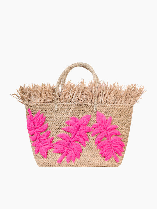 Solana Palmilla Mare Geantă De Plajă Din Wicker Fucsia