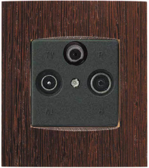 Arcada Ξύλο Wenge Πρίζα Tv + R + Satellite
