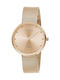 Strand by Obaku Women's Watch with Pink Gold Metal Bracelet