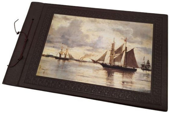 Album Black made of Leather with Rice Paper 23x36cm