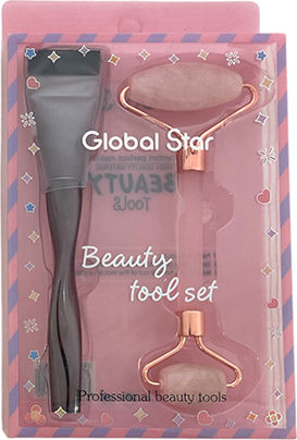 Global Star Σετ Roller Προσώπου από Νεφρίτη 2τμχ