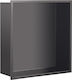 Recessed Guest Shower Black 30x30 Gedy
