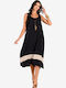Summer Midi Dress for Wedding / Christening Black