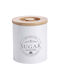 Bormioli Rocco Glass White Sugar Jar with Lid 11.2x15x15cm 1 Piece