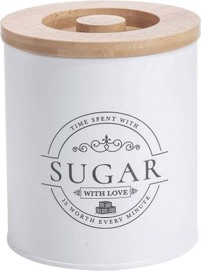 Bormioli Rocco Sugar Jar with Lid Glass White 11.2x15x15cm