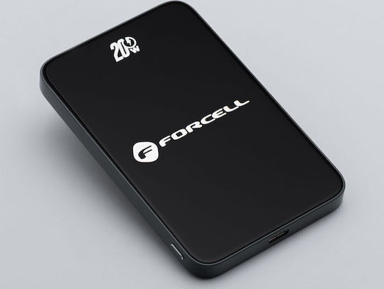 Forcell F-Energy F5K8 MagSafe Power Bank 5000mAh 15W με Θύρα USB-C Power Delivery / Quick Charge 4.0 Μαύρο