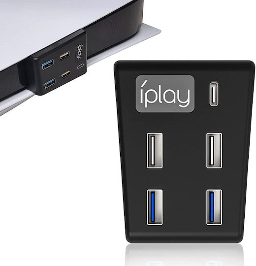 Hub Playstation 5 5 Porturi Adaptor de Transfer de Date Viteză Mare 2 Porturi Usb 2.0 2 Porturi Usb 3.0 1 Port Type C Ps5 Disc Digital Edition
