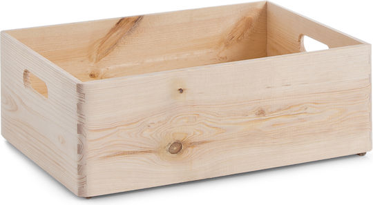 Hölzernes Aufbewahrungsbox mit Deckel Beige 40x30x15cm 1Stück