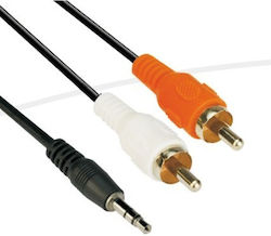 Vcom Cv212 Cable 3.5mm Jack M To 2x Rca Chinch M 1.8m Black