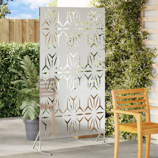 vidaXL Metal Room Divider with 1 Panel 100x180cm