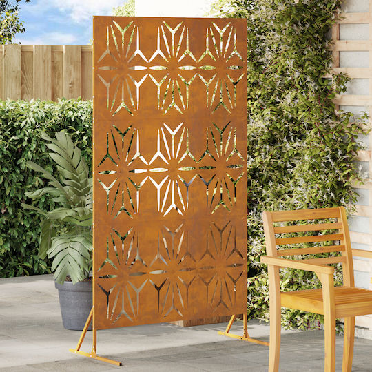 vidaXL Decorative Room Divider Metal with 1 Panel 100x180cm