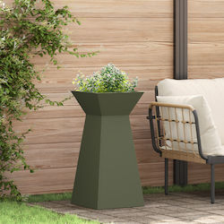 vidaXL Blumentopfständer Metall Khaki 35cmx35cm...