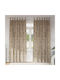 vidaXL Set Window Curtains with Ecru Tab Top 140x225cm