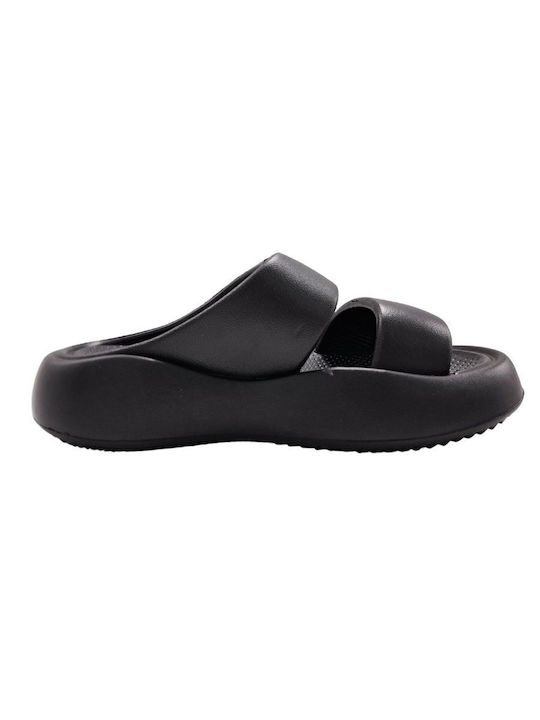Nina Moqs 2400/mcq 1200 Σαγιονάρες σε Μαύρο Χρώμα