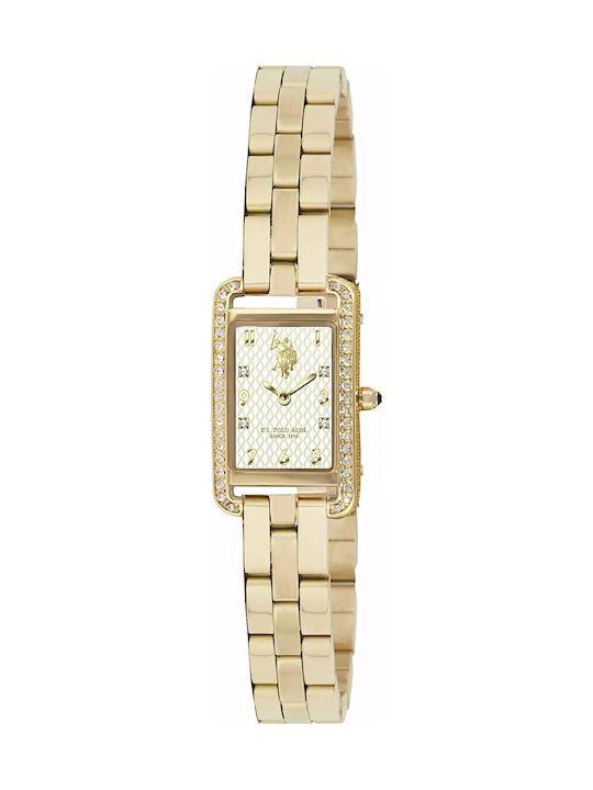 U.S. Polo Assn. Ginger Γυναικείο Ρολόι 34mm Μπαταρίας με Χρυσό Μεταλλικό Μπρασελέ
