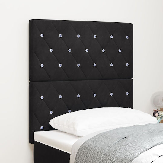 vidaXL Pliabil Cap de pat din Material Textil Negru 80x160cm