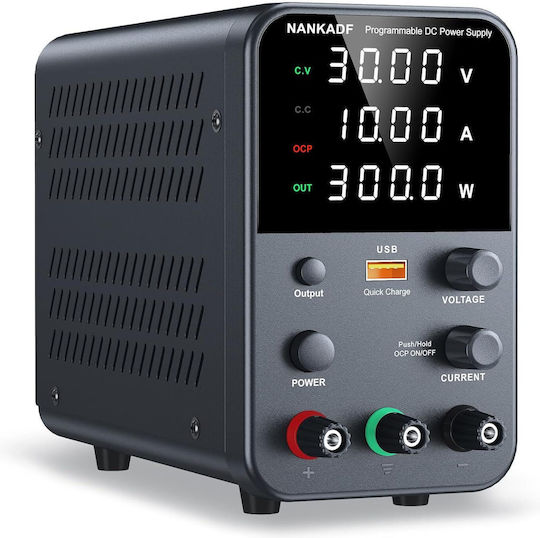 Surse de Alimentare pentru Laborator 0-30 V 0-10 A 300 W Ecran Led Ventilator de Răcire Protecție la Supraîncărcare Ocp 15w Port Usb Stabilizare Tensiune Curent Cv Cc