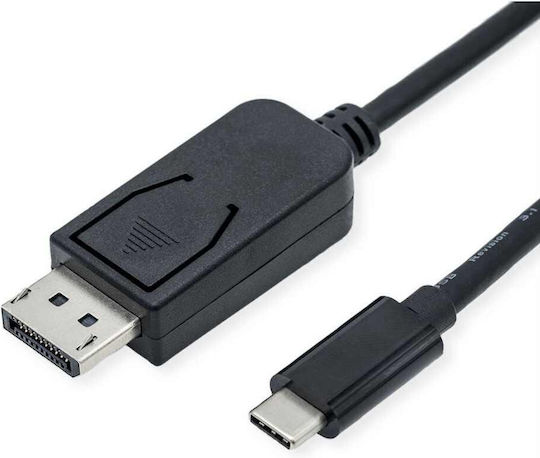 Roline Кабел 11.04.5836 USB 3.1 Type-C M към DisplayPort Мъжки 2м Черен 8k@60Hz