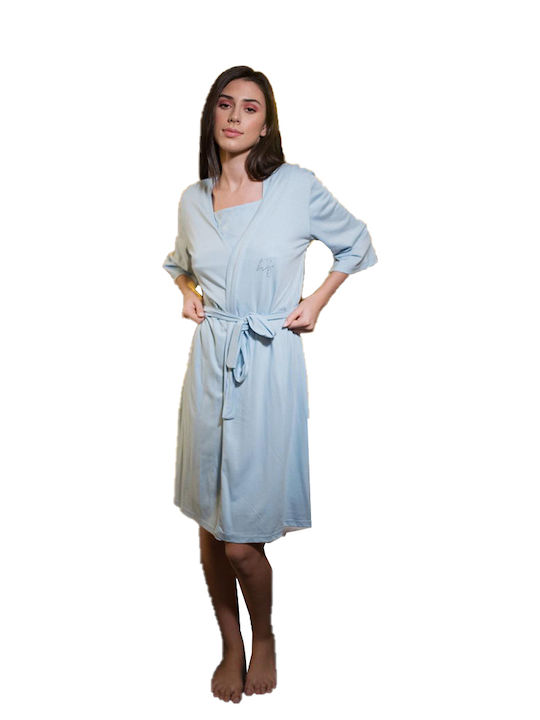 Happy Family Summer Women's Robe Sky Blue