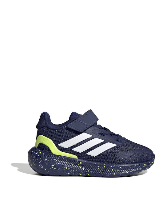 Runfalcon 5 Kids Sports Shoes Running with Hoop & Loop Closure Navy Blue
