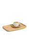 Wooden Rectangular Serving Tray in Brown Color 27x16cm 25656 1pcs