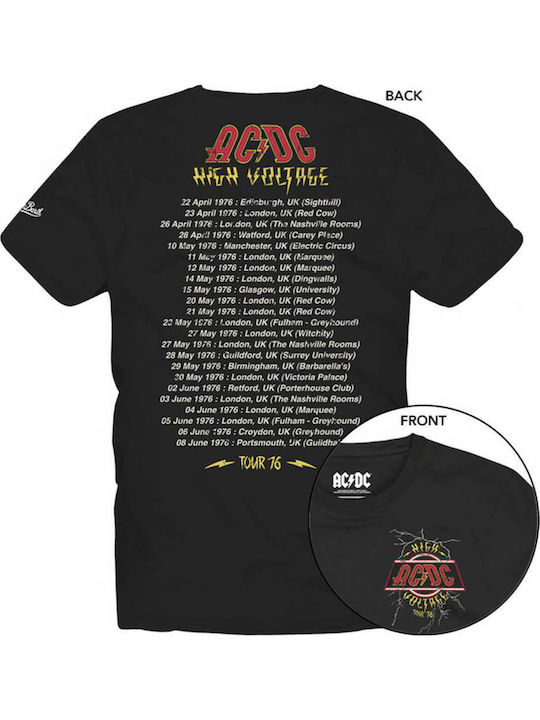 Ανδρική Κοντομάνικη Μπλούζα Mc2 Saint Barth Man-t-shirt-acdc Tour 00 Black 8057338497882