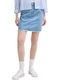 Mini Φούστα Used Bleached Blue Denim