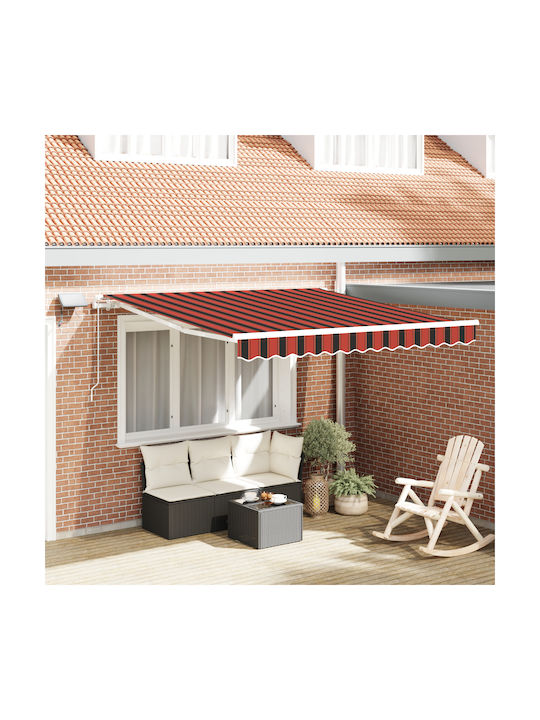 vidaXL Terrace Wall Tent with LED Light Orange ...