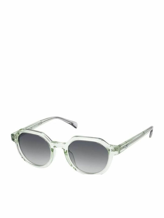 Zadig & Voltaire Unisex Sunglasses with Transparent Plastic Frame and Gray Lens