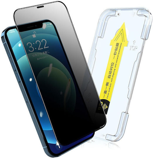 Enkay Privacy Full Face Tempered Glass Μαύρο (iPhone 12 Pro Max)