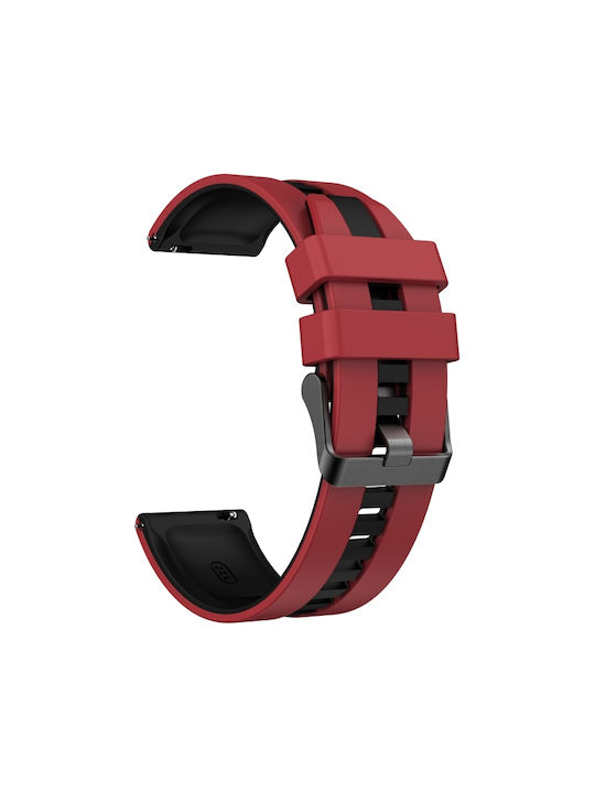 Amazfit GTS 4 Mini Brățară Sport Dublu Culoare Silicon 20mm Roșu+Negru