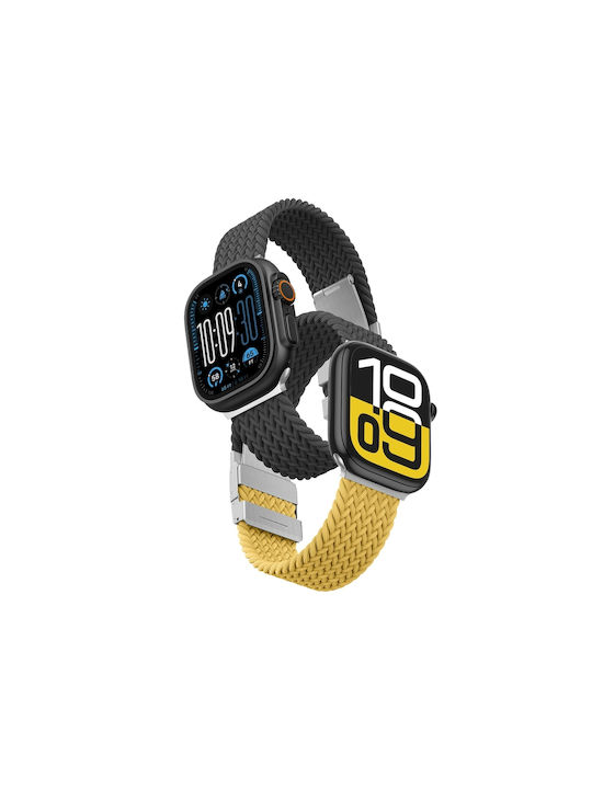 Комплект 2 Amazingthing Blend Каишки Apple Watch 45 46 49mm Жълто-черно/черно