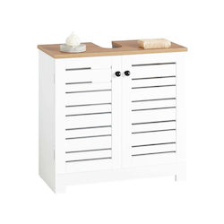 SoBuy Badezimmerschrank B60xT30xH59cm Weiß