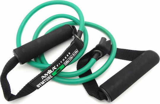AMILA Resistance Band Gymtube Light with Handles Green 1.4m