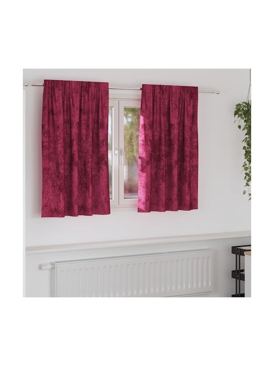 vidaXL Set of Burgundy Window Curtains with Grommets 140x140cm