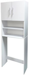 Mega Bazaar Badezimmerschrank Waschmaschine 64x25x190cm Weiß 4115