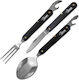 Alpin Stainless Steel Spoon + Knife + Fork Aluminum Handle + Case
