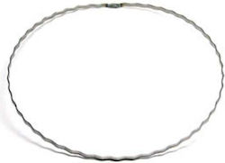 Steel Zig Zag Wreath 12cm Silver