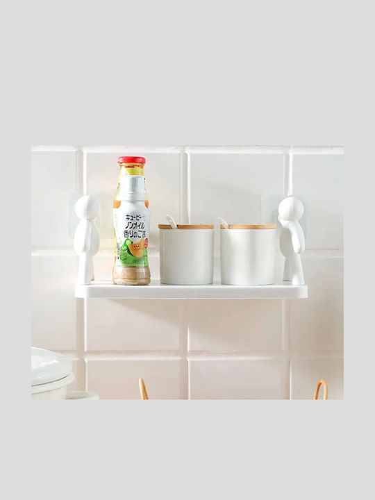 Raft De Baie Montat Pe Perete Plastic 14x31.5x12cm Albă