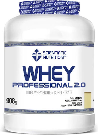 Scientiffic Nutrition Whey Professional 2.0 Βιολογική Πρωτεΐνη Ορού Γάλακτος με Γεύση Vanilla Cream 908gr