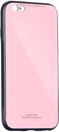 Forcell Umschlag Rückseite Gehärtetes Glas / Kunststoff Set mit Glas Rosa (Huawei Mate 20)