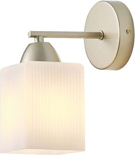 Eurolamp Madisson Μοντέρνο Φωτιστικό Τοίχου με Ντουί E27 Χρυσό 18x10x21εκ.