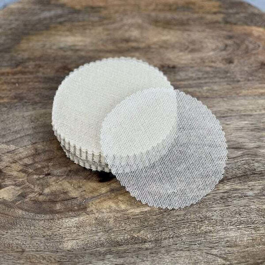 Gaza Stoff Taschentuch Set/100 Durchmesser 12cm Ecru