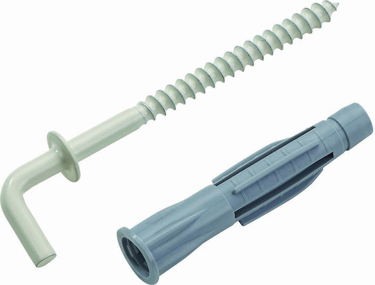 Ancore cu Şurub Βύσμα Κολάρο 4,6x0,8 Cm Γωνία Λευcă Σετ 2 Bucăți