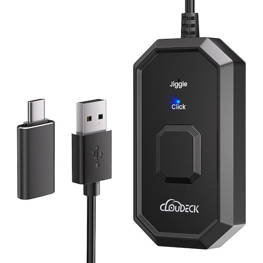 Jiggler Maus 2 In 1 Auto Klickfunktion Mausbewegungssimulation Undetectable Usb-c Adapter Plug & Play Computer Laptop Pc