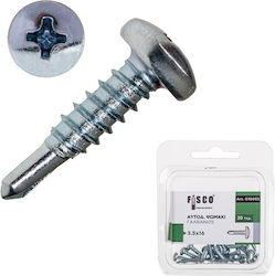 Fisco Selbstschneidend Blechschraube Verzinkt mit Durchmesser M4.8 und Länge 38mm 9Stück Fisco Selbstschneidend Blechschraube Verzinkt mit Durchmesser M4.8 und Länge 38mm 9Stück