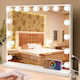 Makeup Mirror Wall with Light 48x48cm White