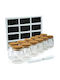 Glass Tabletop Spice Jar Set 12 Transparent