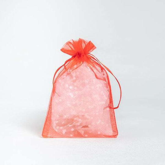 Organza Pouch Set/10 10x15cm Red